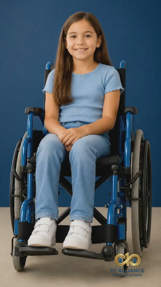 Electric Blue Pediatric Wheelchair