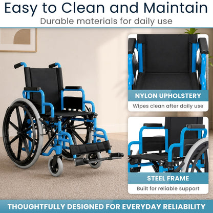 Electric Blue Pediatric Wheelchair